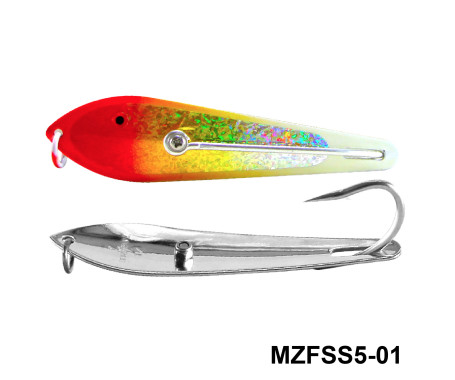 Fishing Spoon with Single Hooks - (Size: 5) - Mazuzee